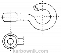 5,0,2 Hak oczkowy - skrętny
