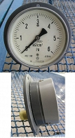 Manometr 6kg/cm gwint M20x1.5 moc kołnierz
